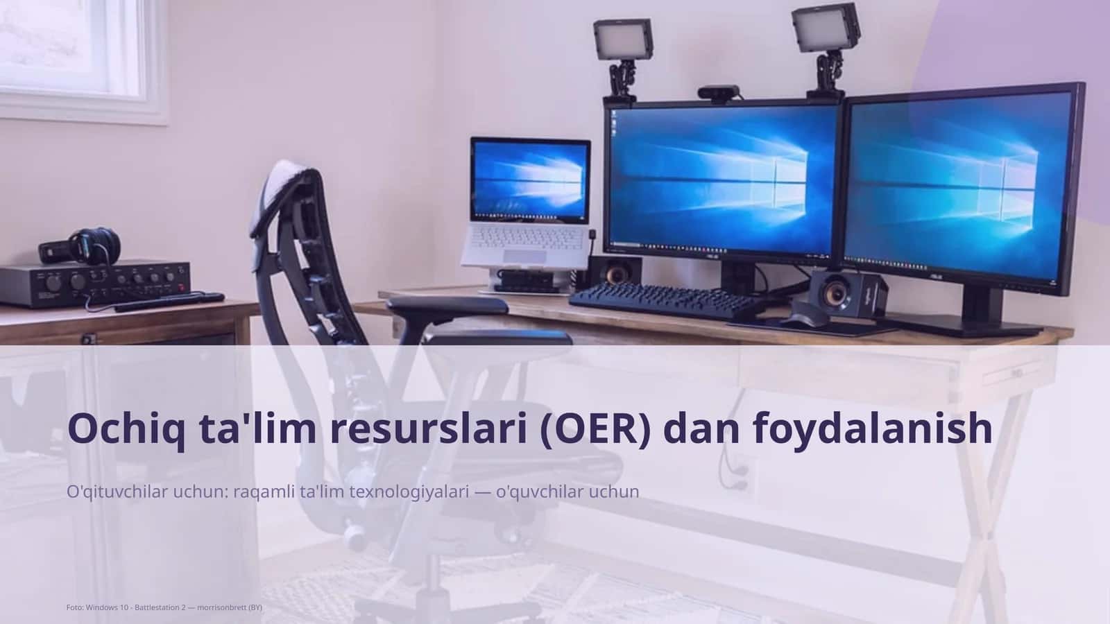 Ochiq ta'lim resurslari (OER) dan foydalanish
