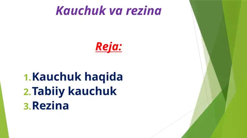 Kauchuk va rezina