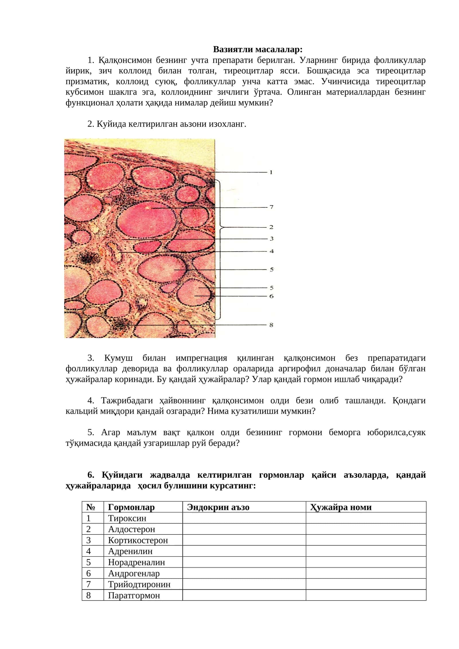 Қалқонсимон безнинг функционал ҳолати