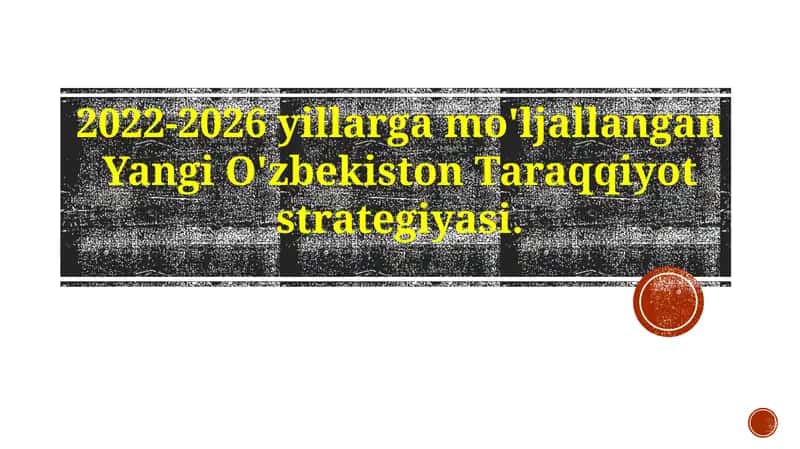 Yangi O'zbekiston Taraqqiyot Strategiyasi