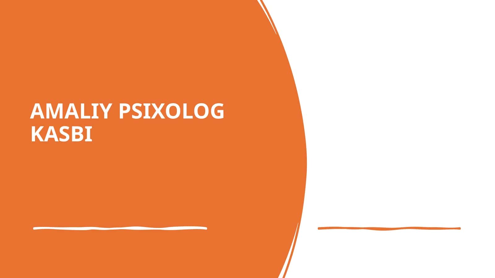 AMALIY PSIXOLOG KASBI