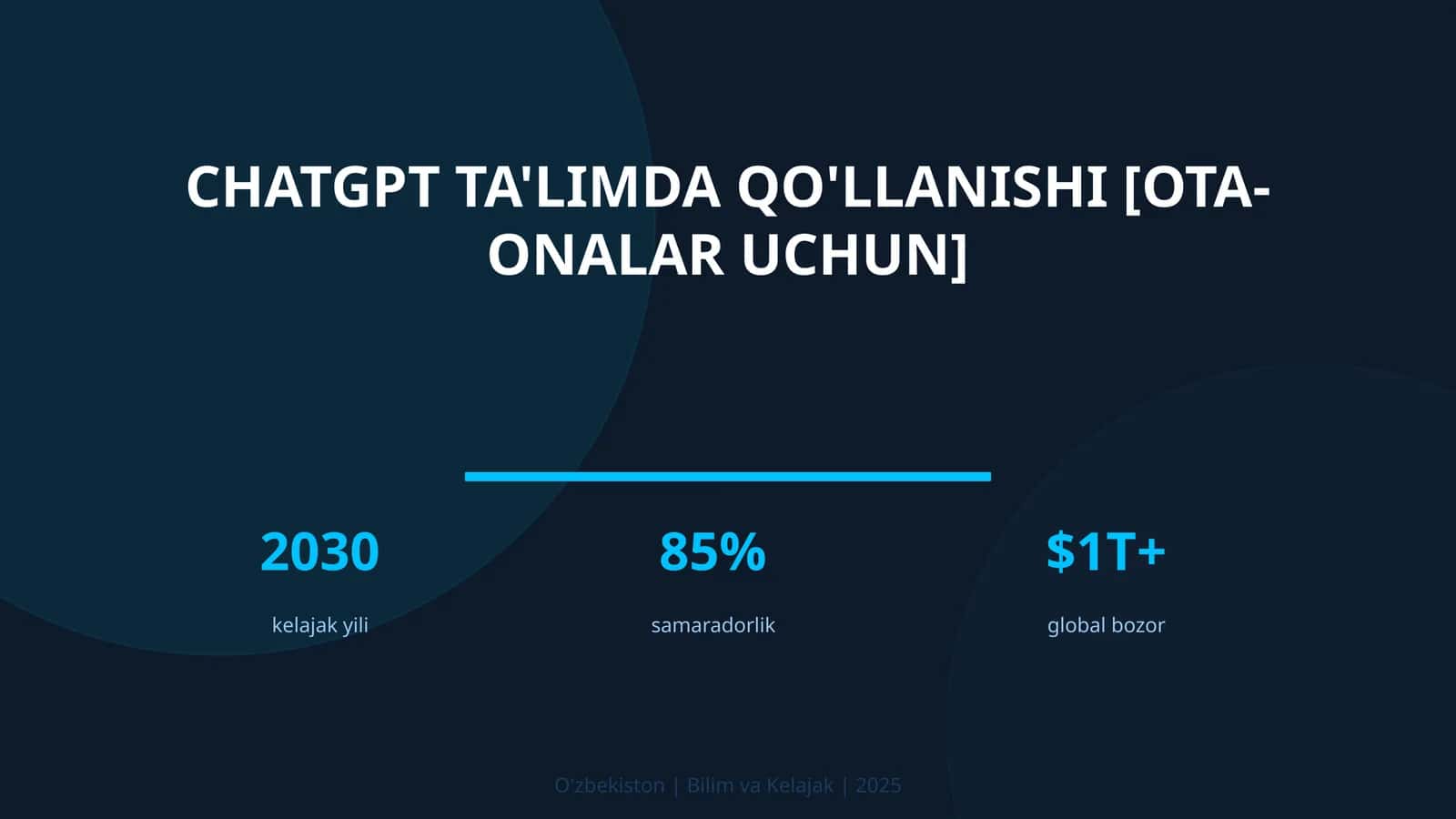 ChatGPT TA'LIMDA QO'LLANISHI [OTA-ONALAR UCHUN]