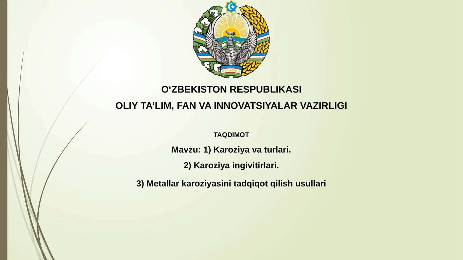 Korroziya va uning turlari