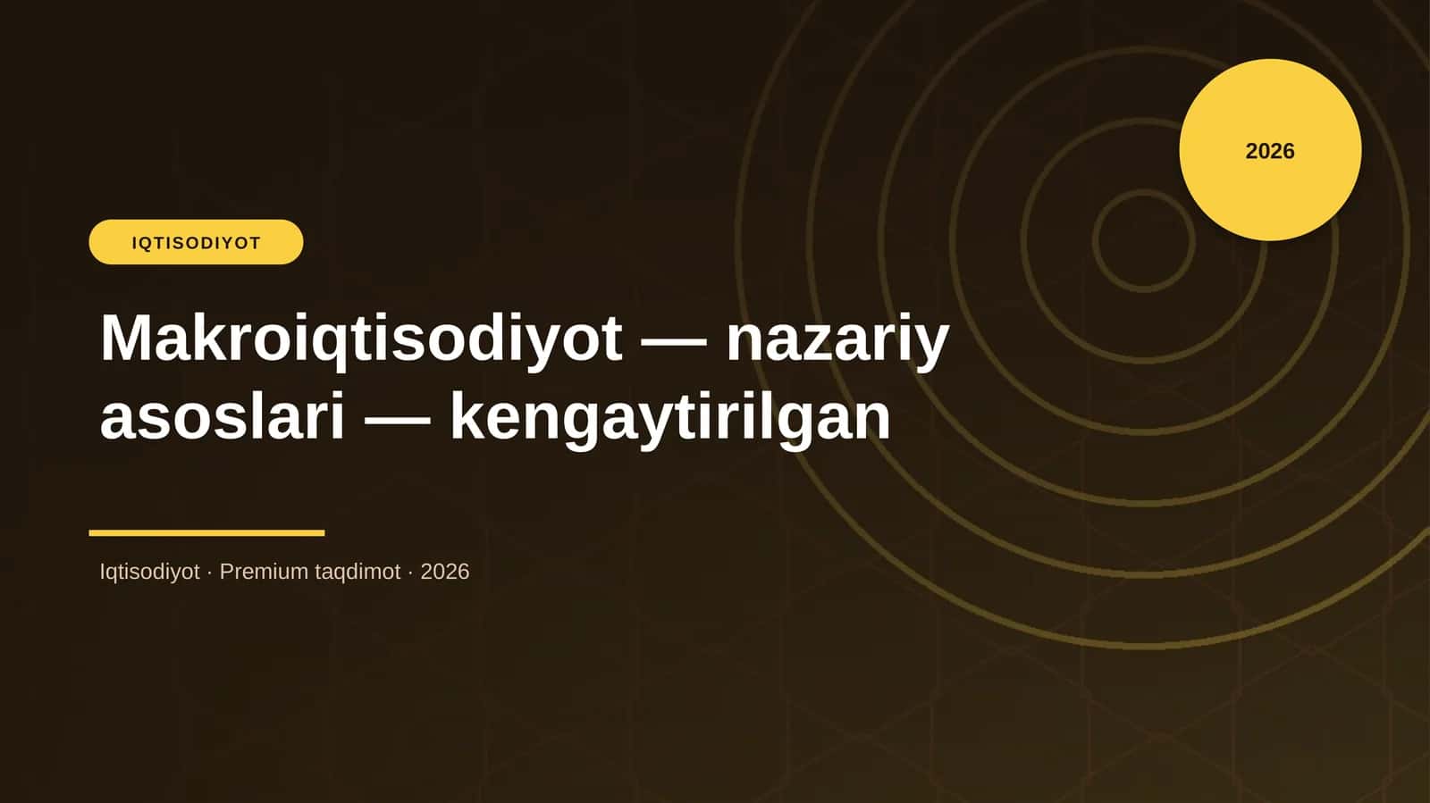 Makroiqtisodiyot — nazariy asoslari — kengaytirilgan