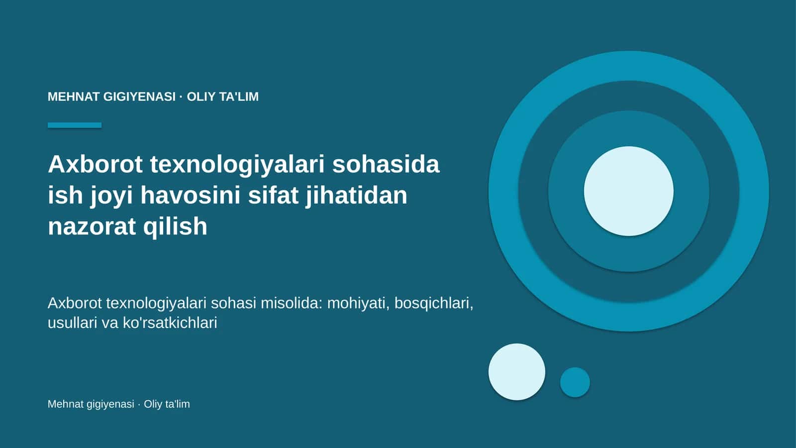 axborot texnologiyalari sohasida ish joyi havosini sifat jihatidan nazorat qilish 9509