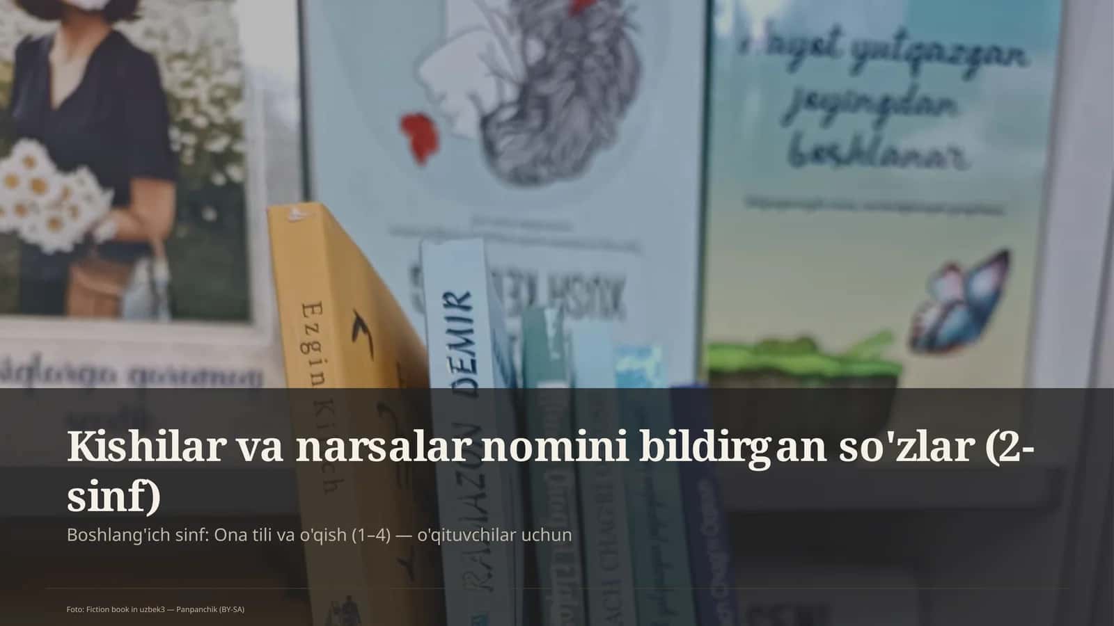 Kishilar va narsalar nomini bildirgan so'zlar (2-sinf)
