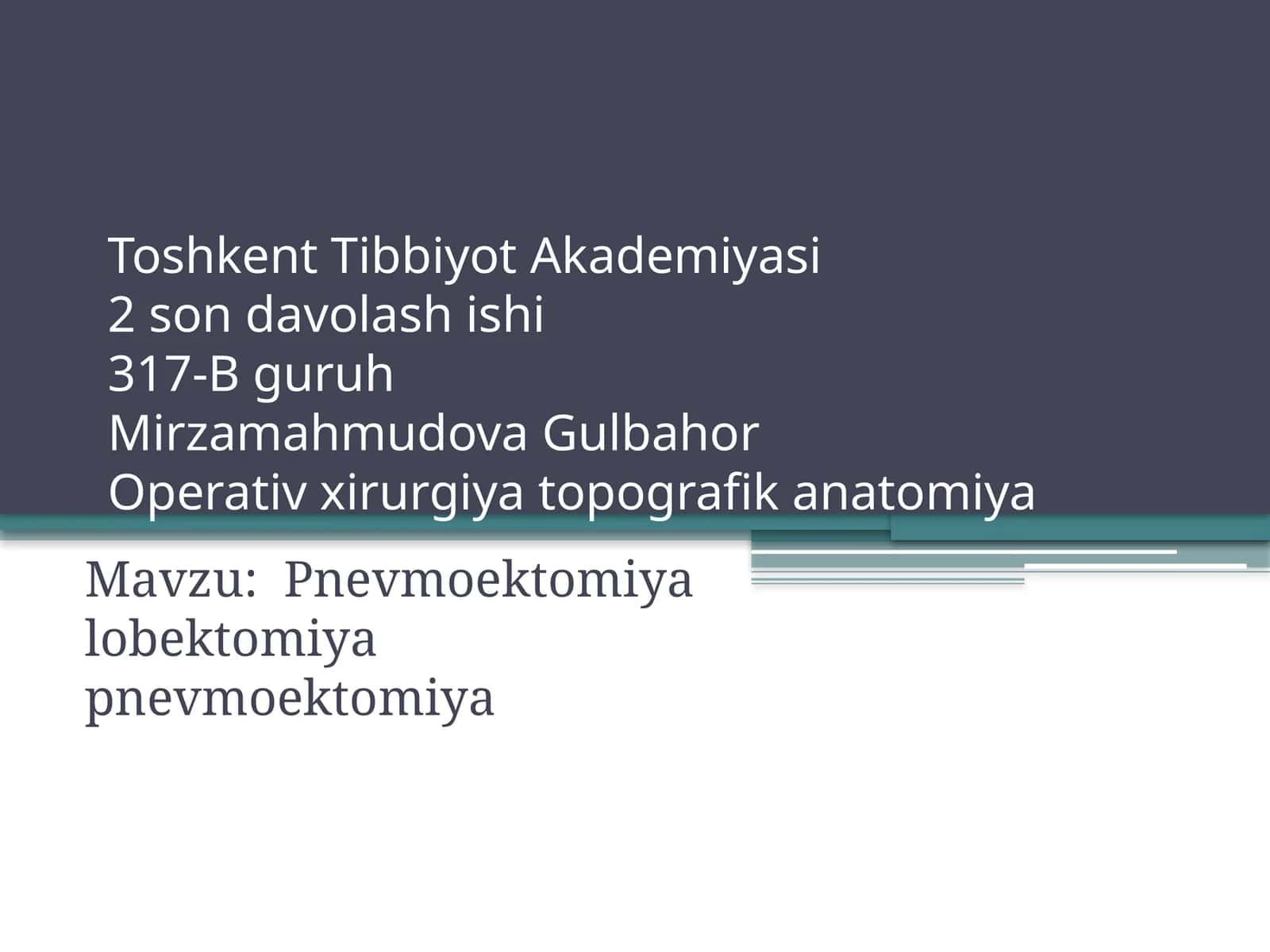 Pnevmoektomiya