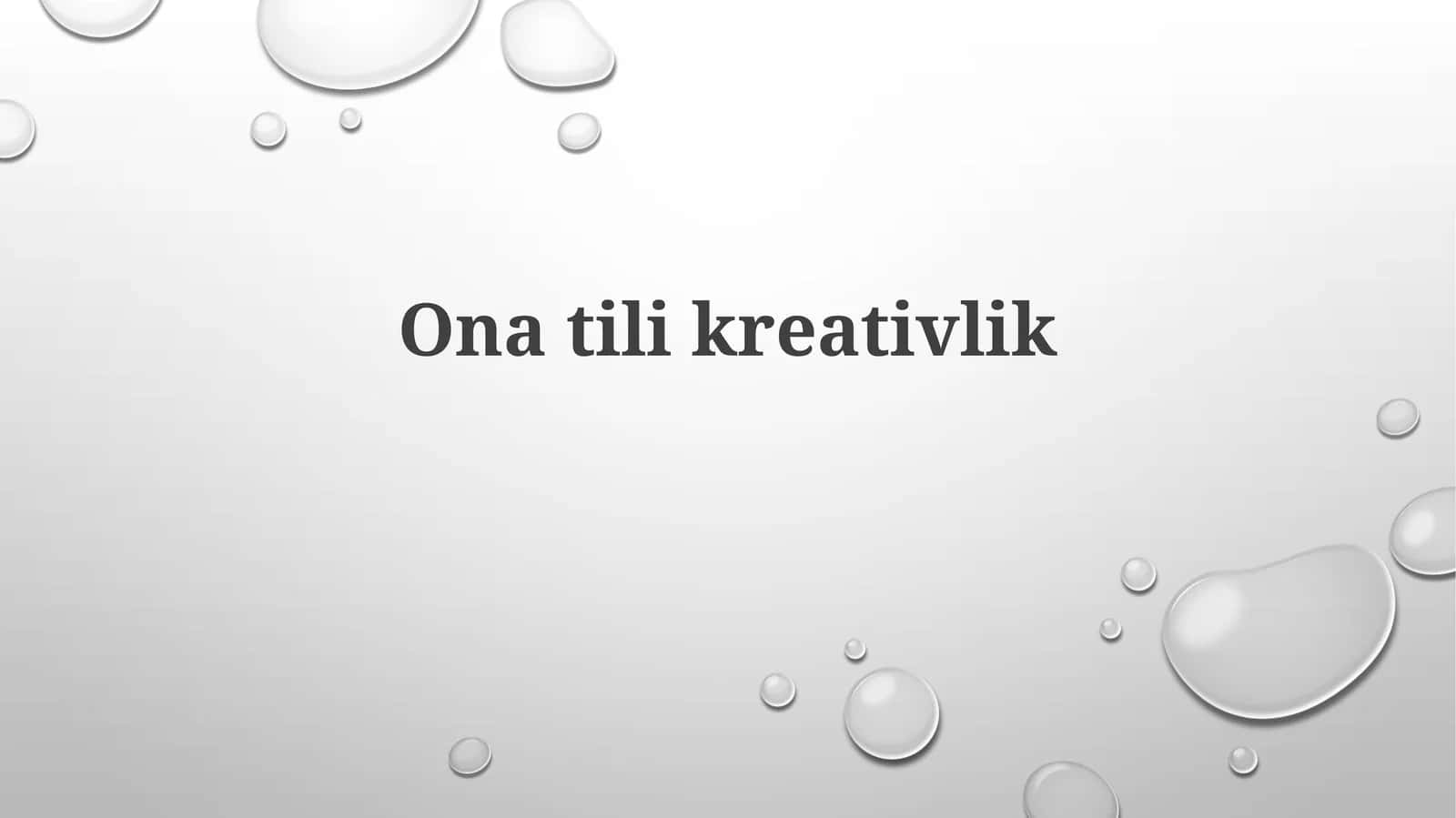 Ona tilidagi ijodkorlik