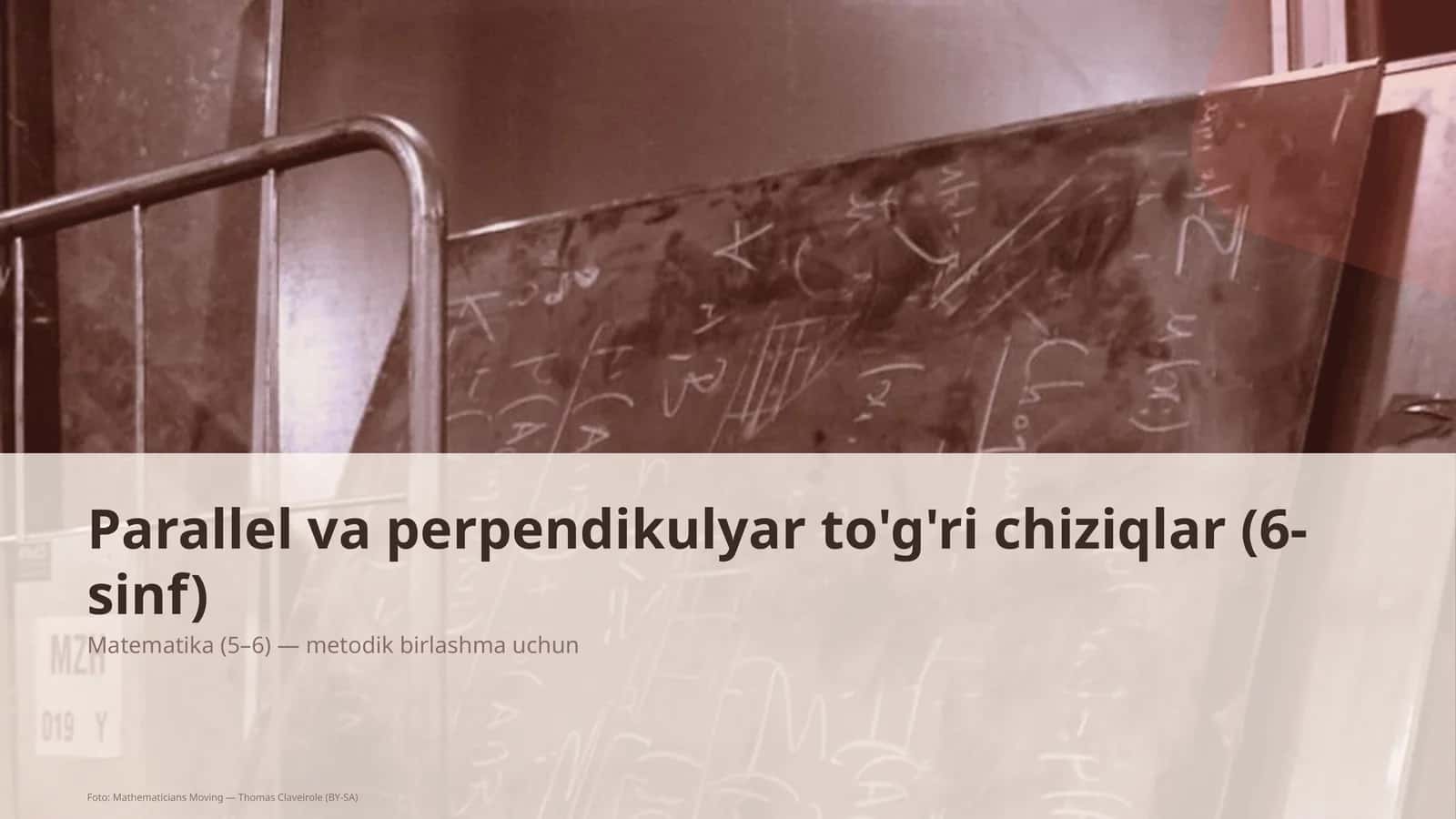 Parallel va perpendikulyar to'g'ri chiziqlar (6-sinf)