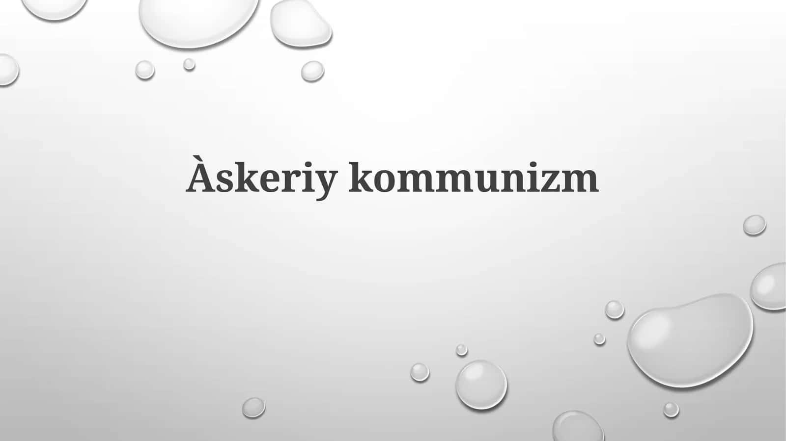 Àskeriykommunizm