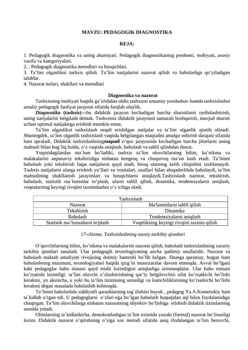 PEDAGOGIK DIAGNOSTIKA