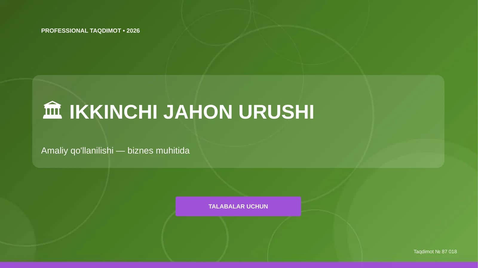 IKKINCHI JAHON URUSHI