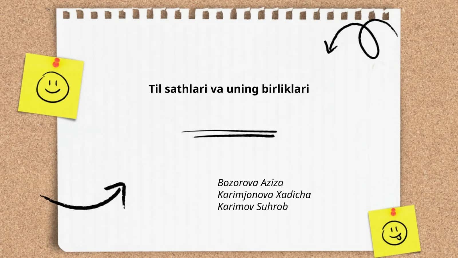 Til sathlari va uning birliklari