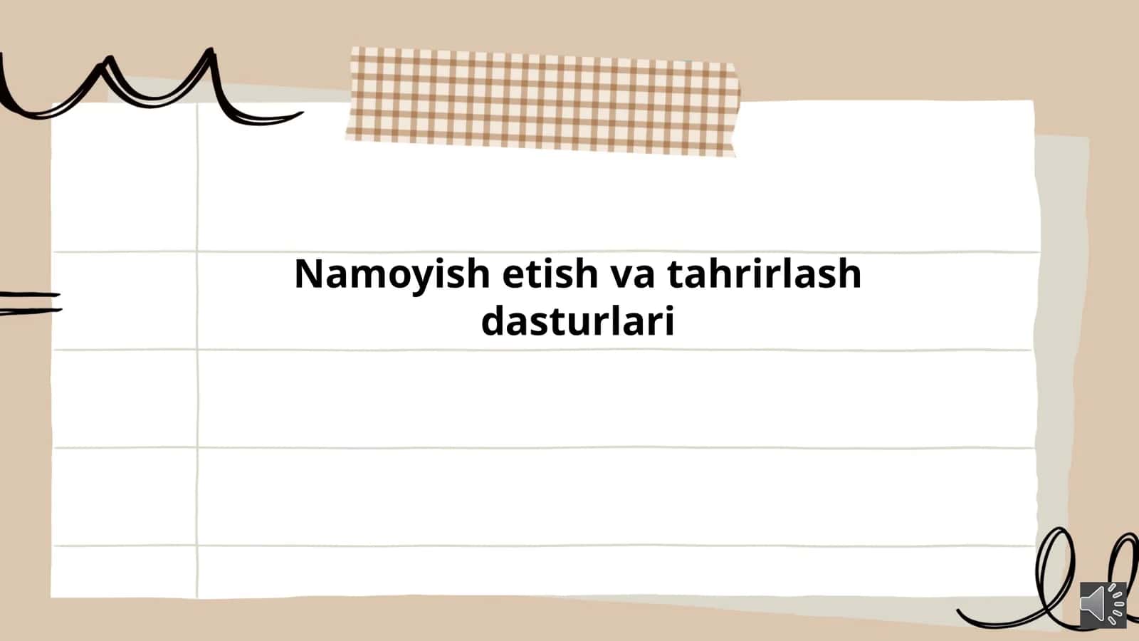 Namoyish etish va tahrirlash dasturlari