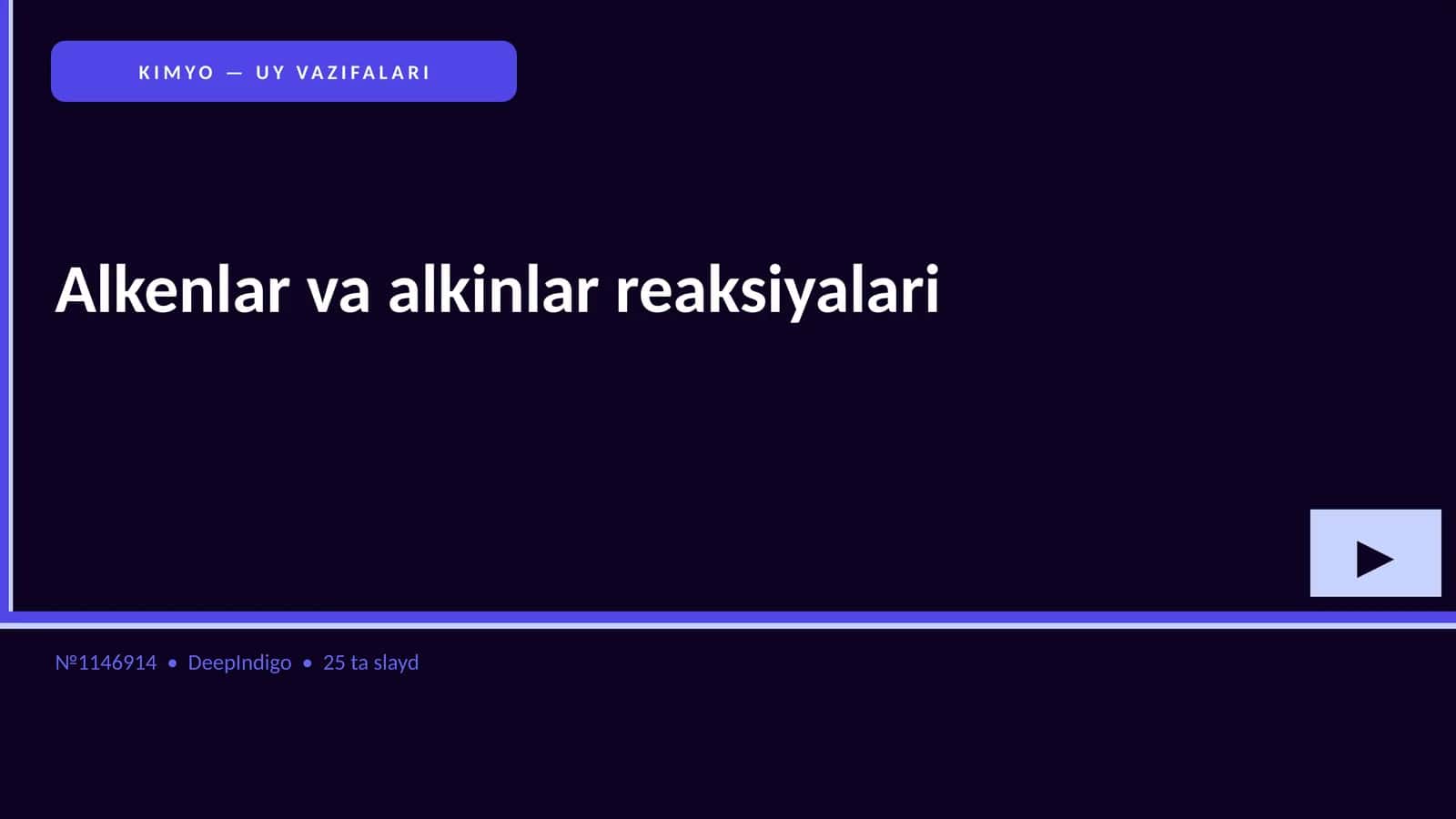 KIMYO — UY VAZIFALARI