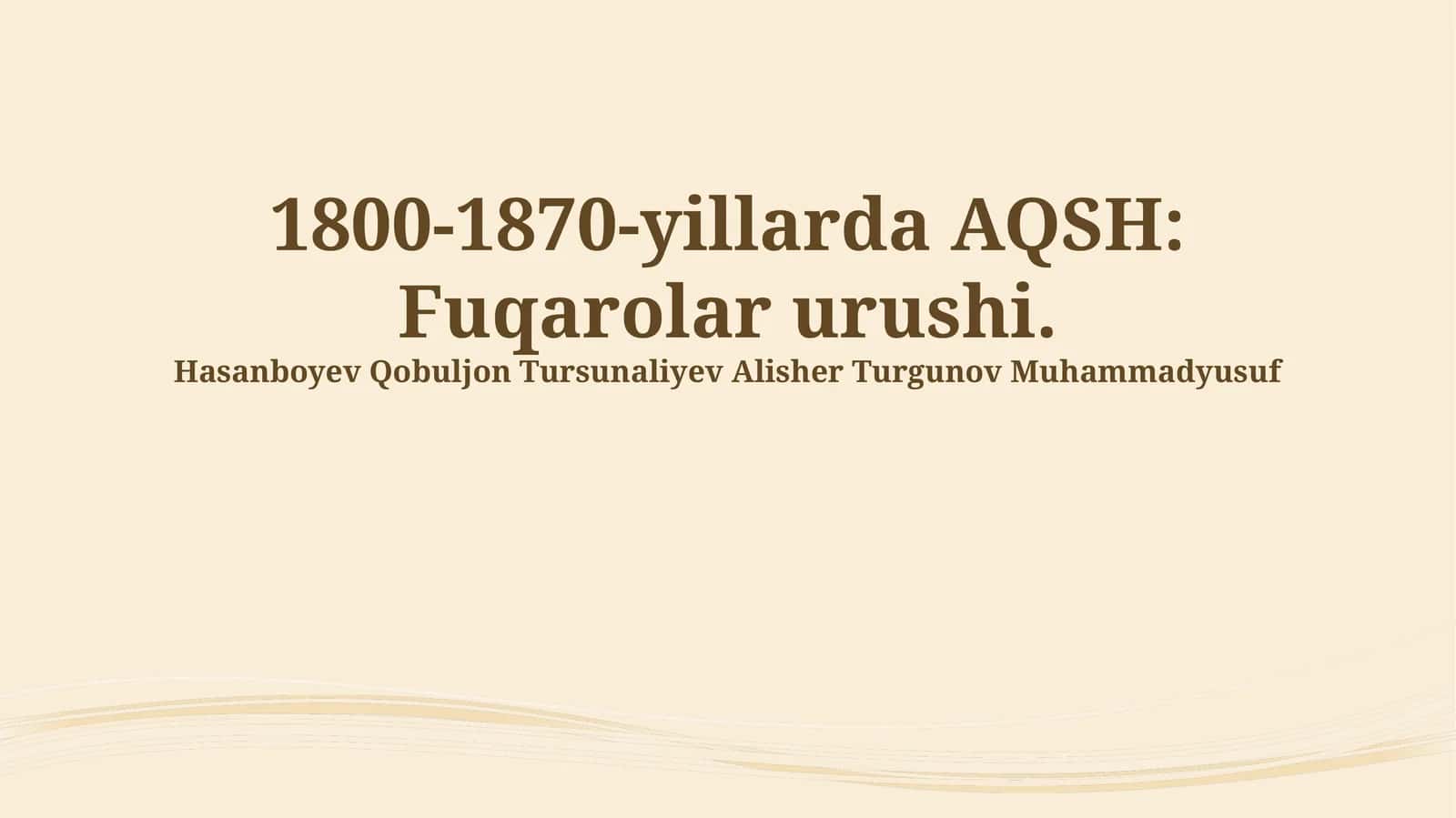 1800-1870-yillarda AQSH: Fuqarolar urushi