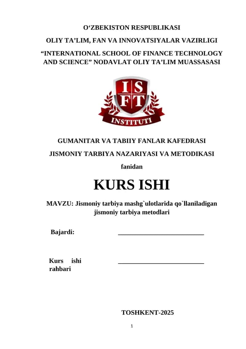 Jismoniy tarbiya metodlari
