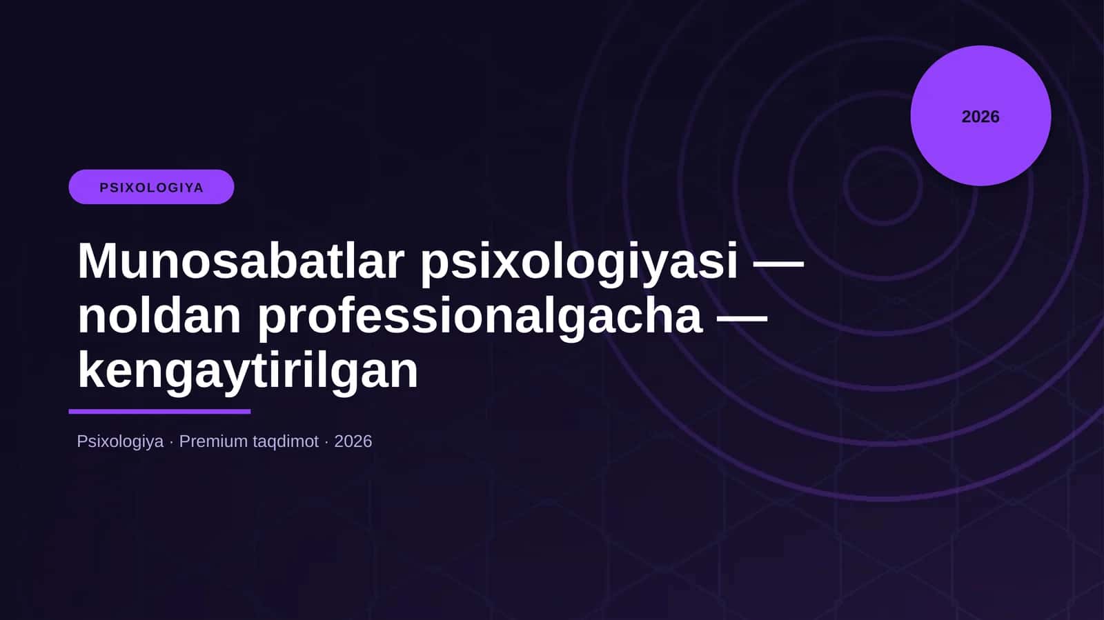 Munosabatlar psixologiyasi