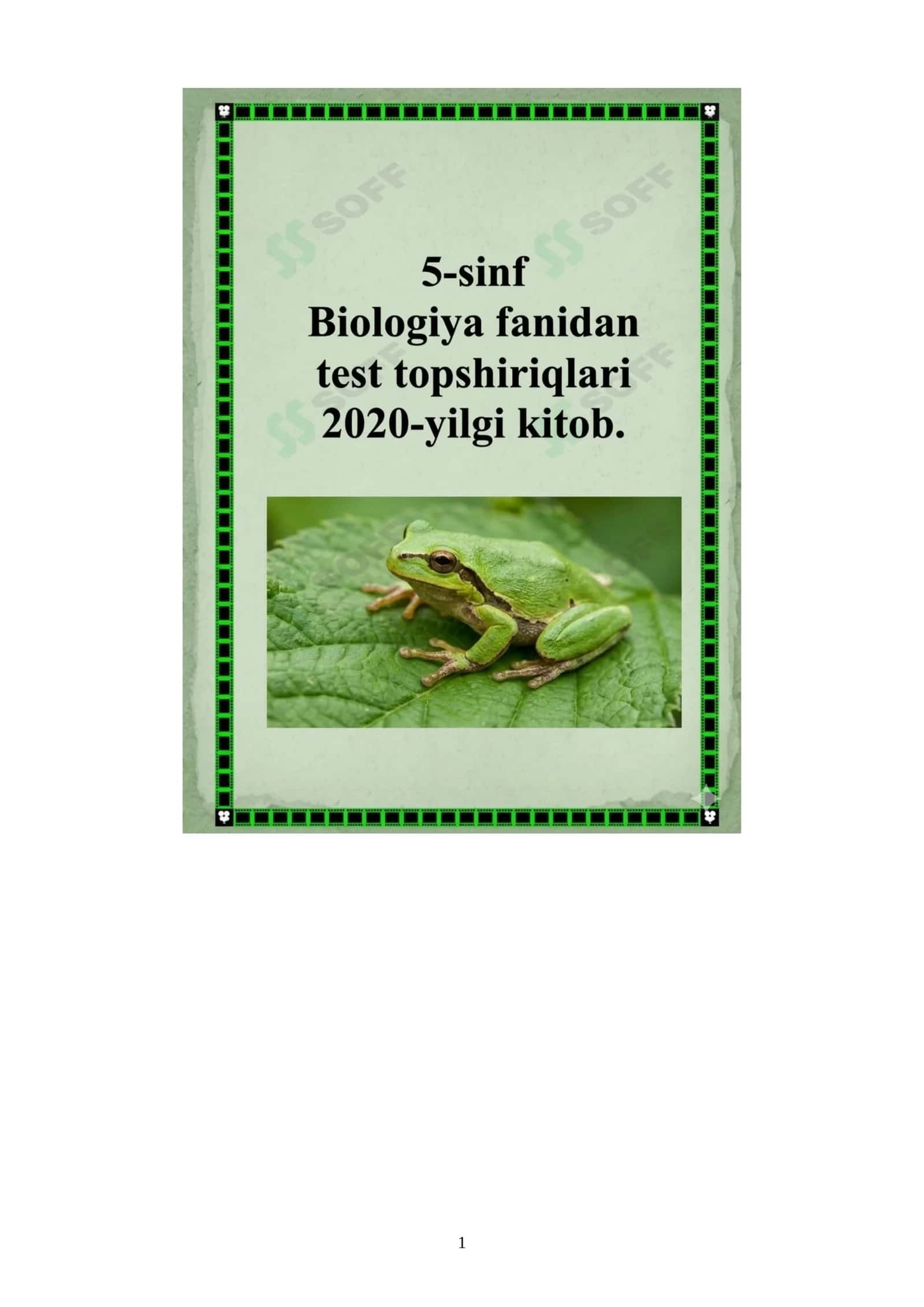 BIOLOGIYA FANIDAN 1000 TA TEST TOPSHIRIQLARI