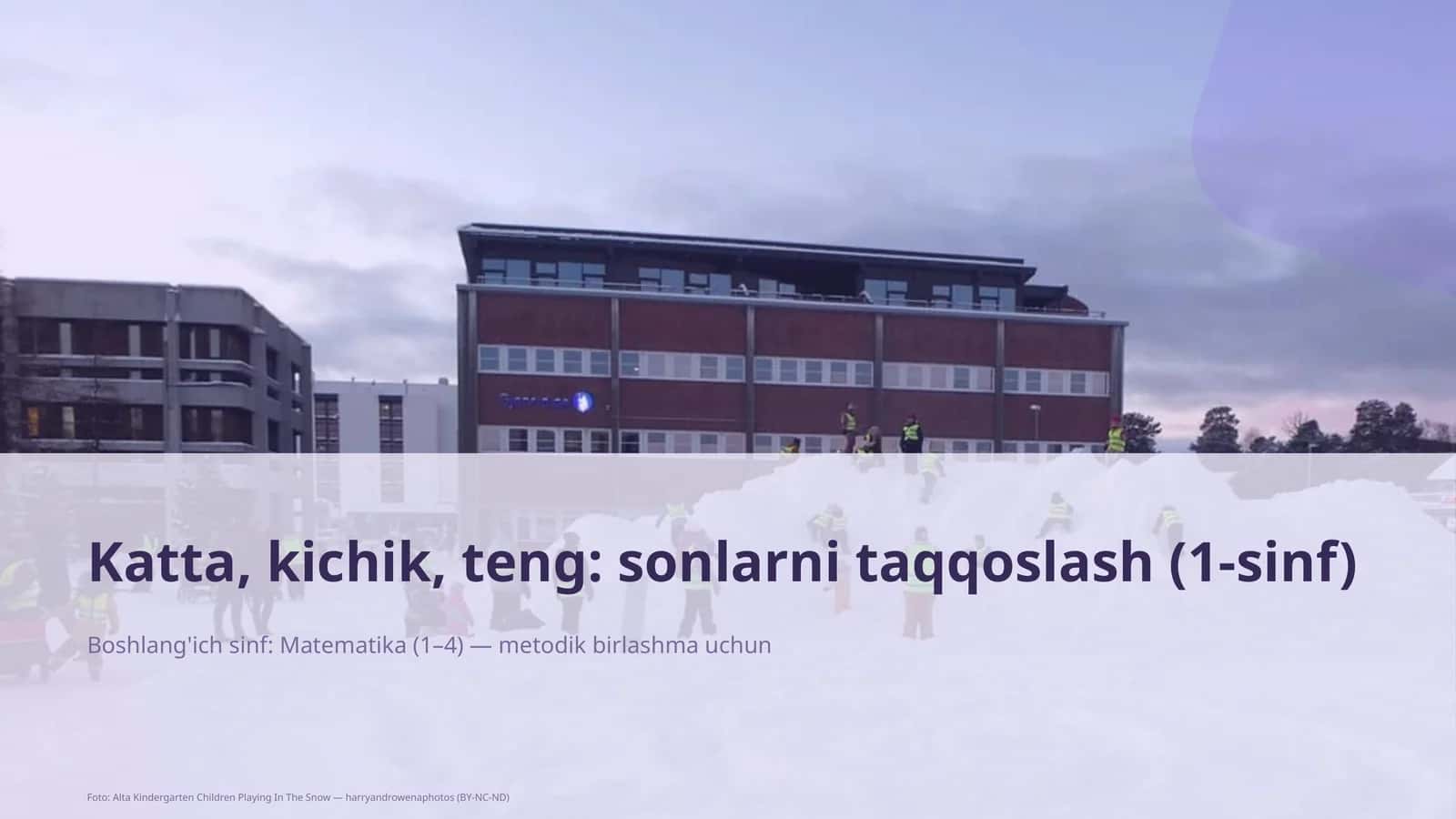 Katta, kichik, teng: sonlarni taqqoslash (1-sinf)
