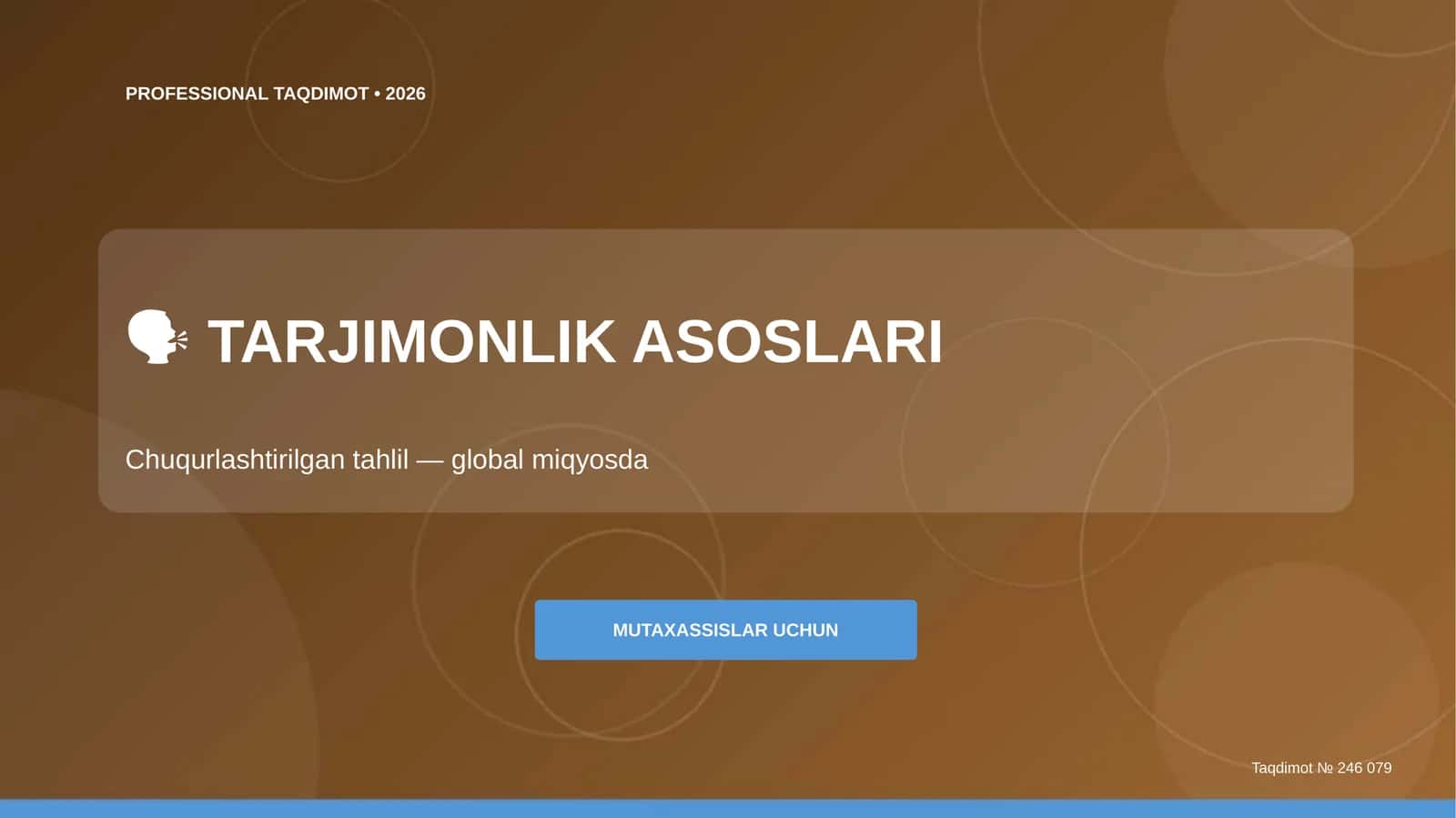 Tarjimonlik Asoslari