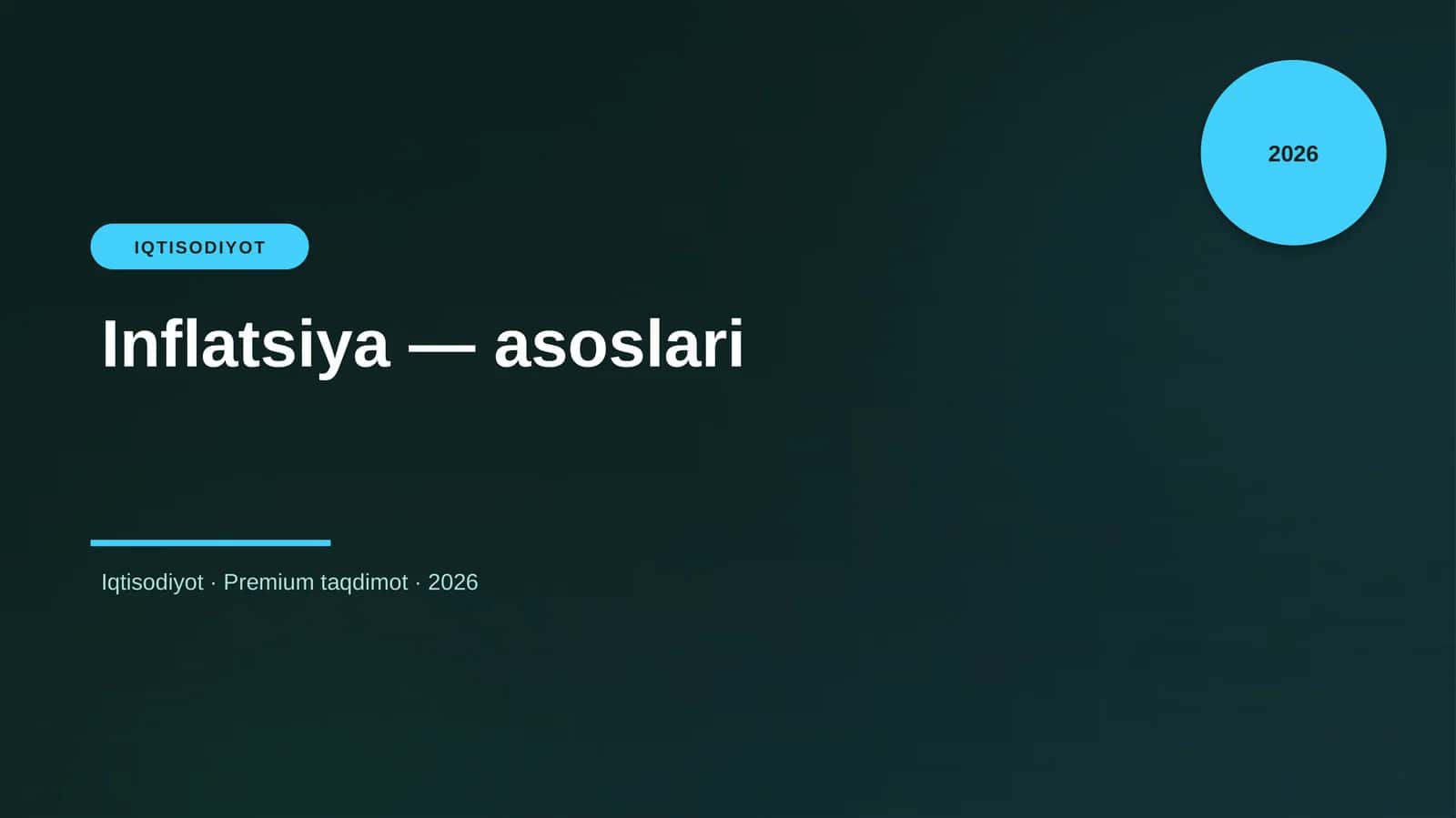 Inflatsiya — asoslari