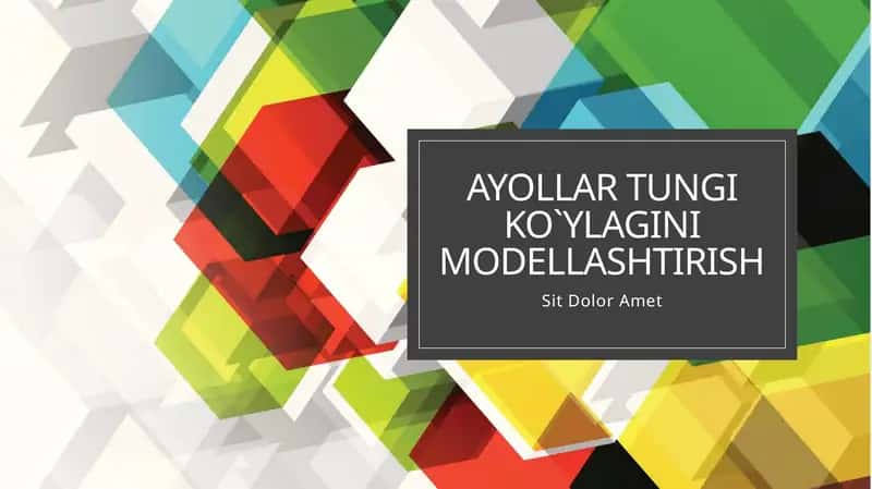 Ayollar tungi ko`ylagini modellashtirish