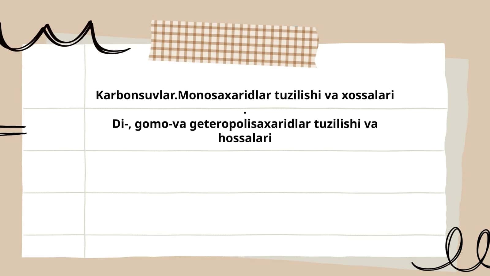 Karbonsuvlar.Monosaxaridlar tuzilishi va xossalari