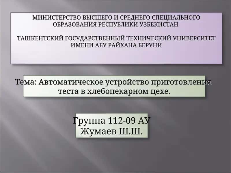Современные тестомесы