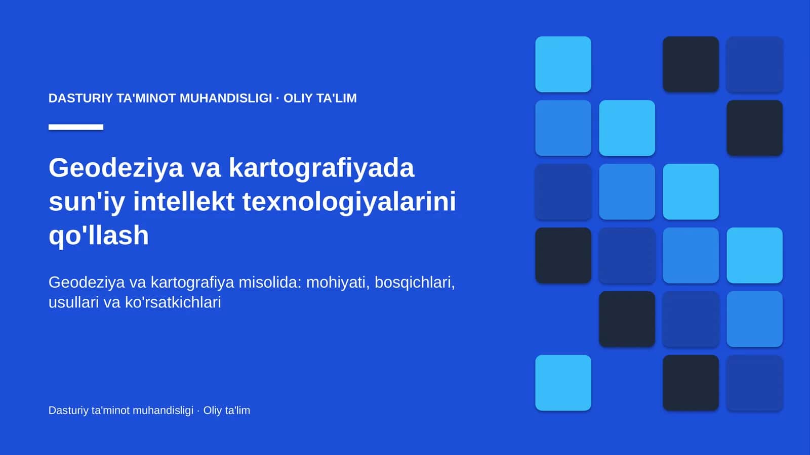 geodeziya va kartografiyada sun'iy intellekt texnologiyalarini qo'llash 8471