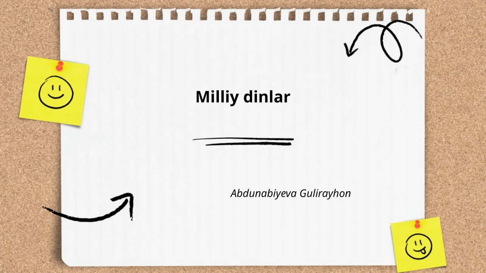 Milliy dinlar Abdunabiyeva Gulirayhon
