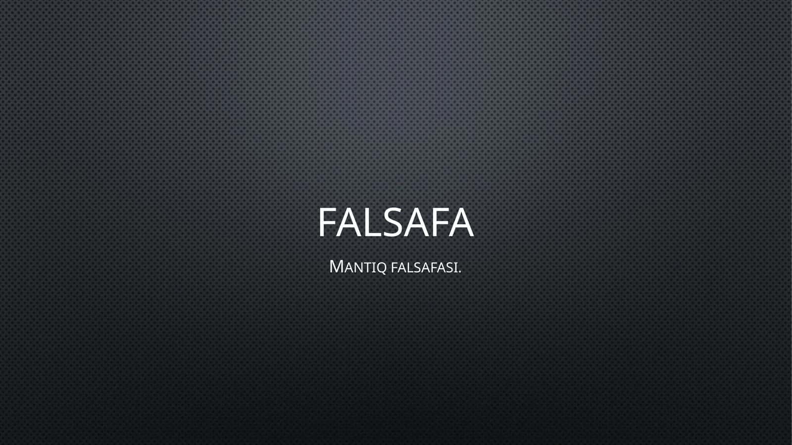 Mantiq Falsafasi