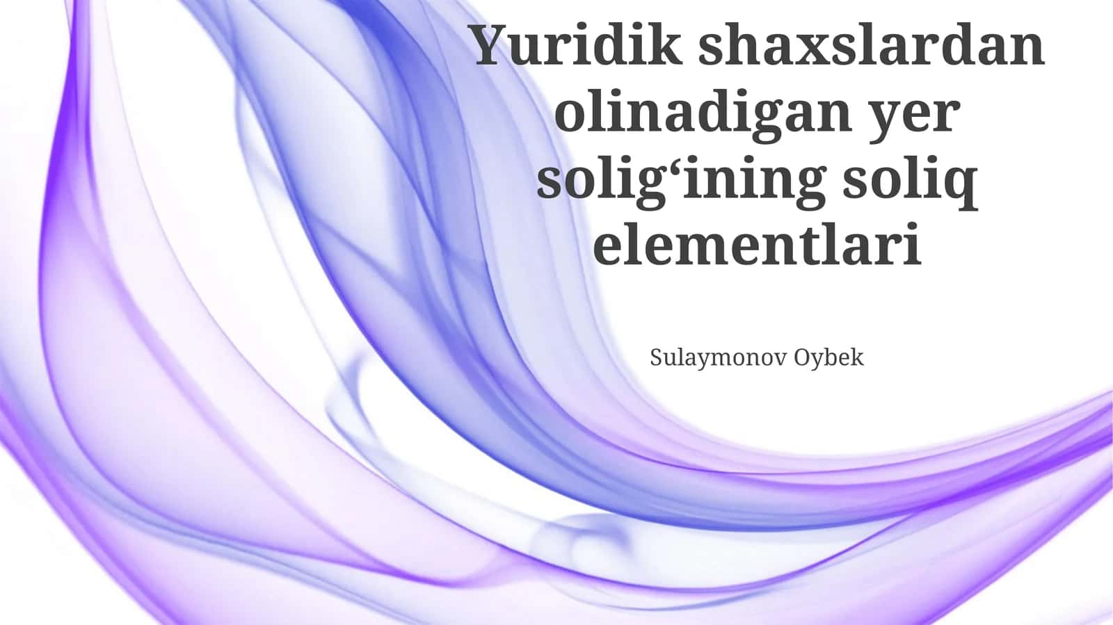 Yer solig'ining soliq elementlari