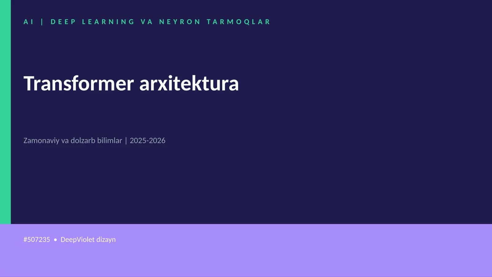 Transformer arxitektura