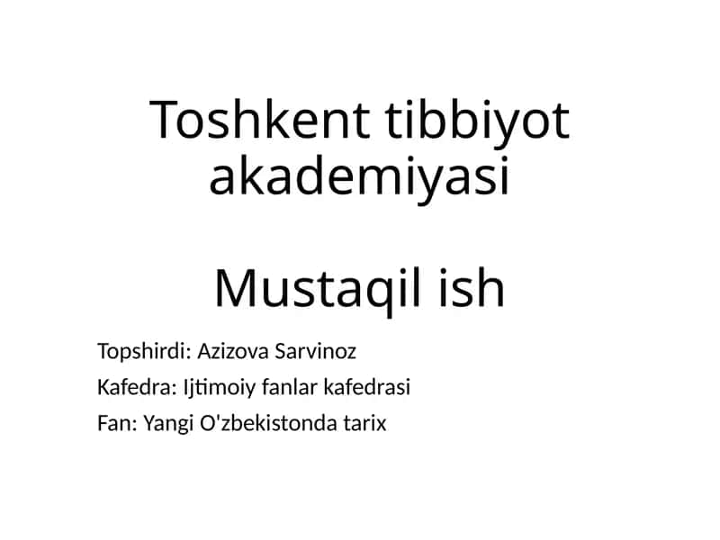 O'zbekiston axborot soxasida isloxot qilish
