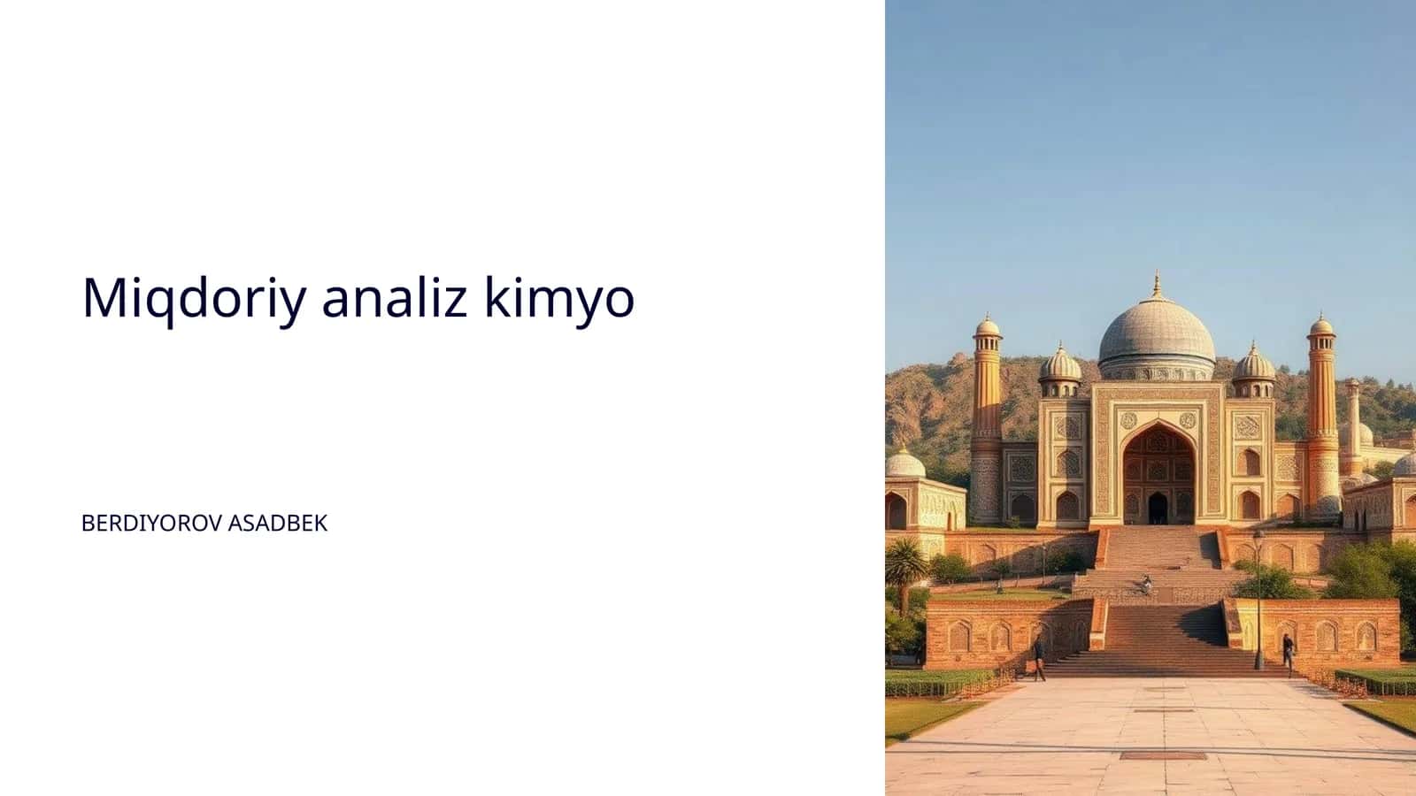 Miqdoriy analiz kimyo