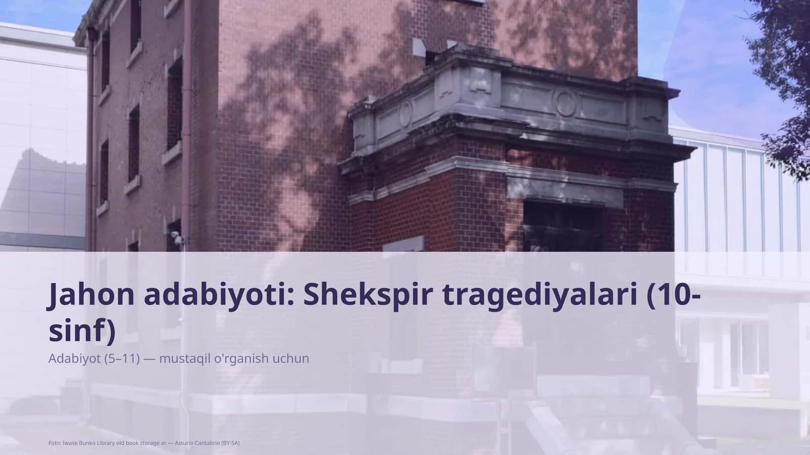 Shekspir tragediyalari (10-sinf)