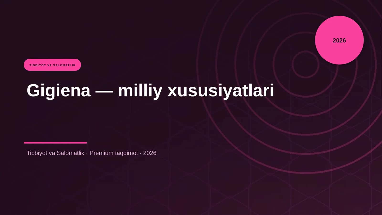 Gigiena — milliy xususiyatlari