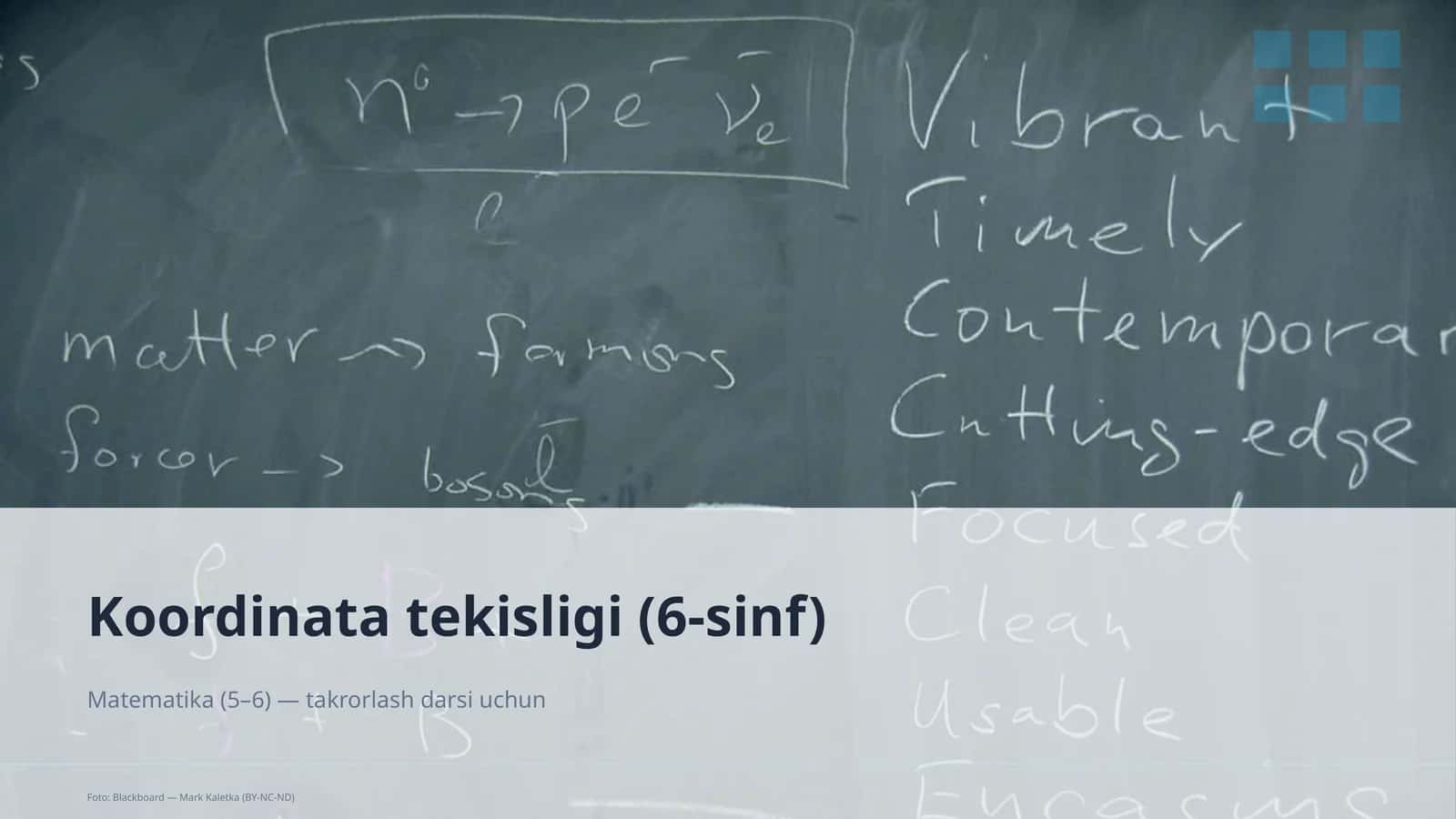 Koordinata tekisligi (6-sinf)