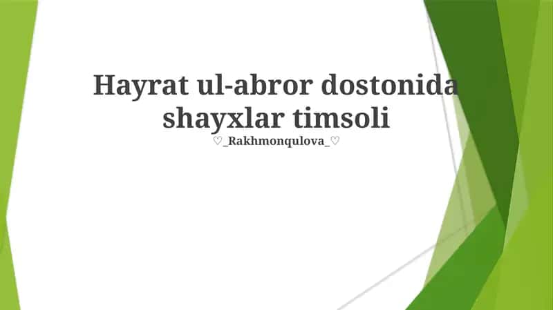 Hayrat ul-Abror sheyxlarining obro'si