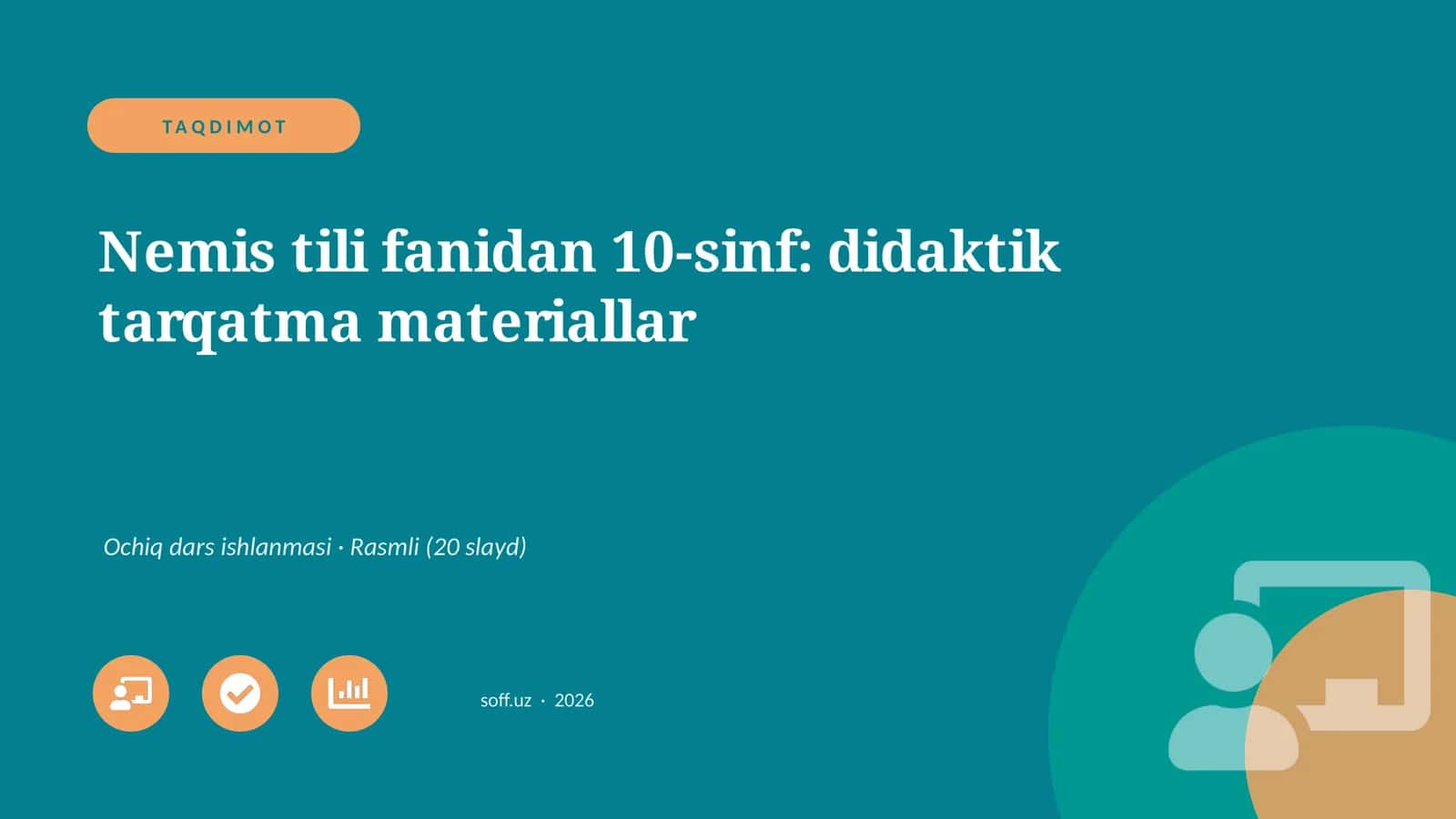 Nemis tili fanidan 10-sinf: didaktik tarqatma materiallar