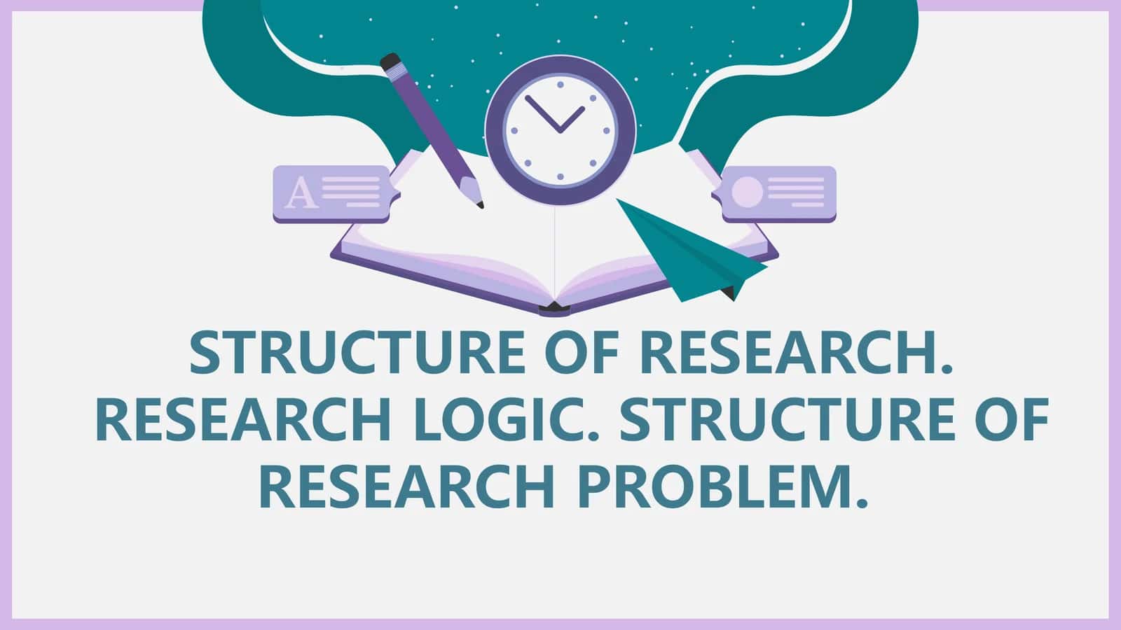 STRUCTURE OF RESEARCH. RESEARCH LOGIC. STRUCTURE OF RESEARCH PROBLEM.