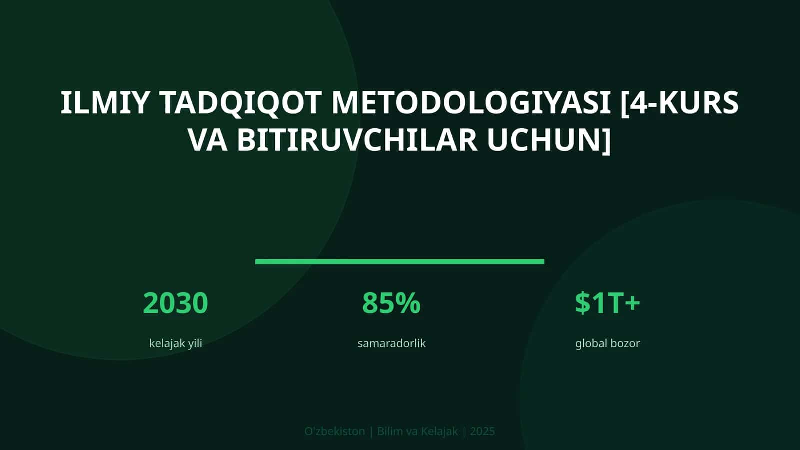 Ilmiy tadqiqot metodologiyasi [4-kurs va bitiruvchilar uchun]
