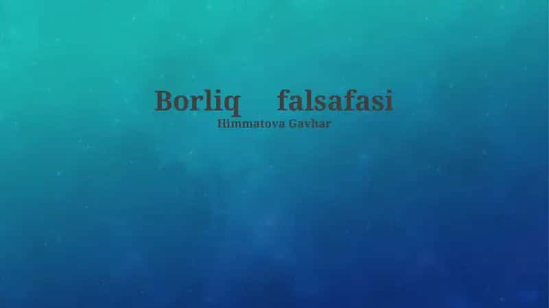 Borliq falsafasi