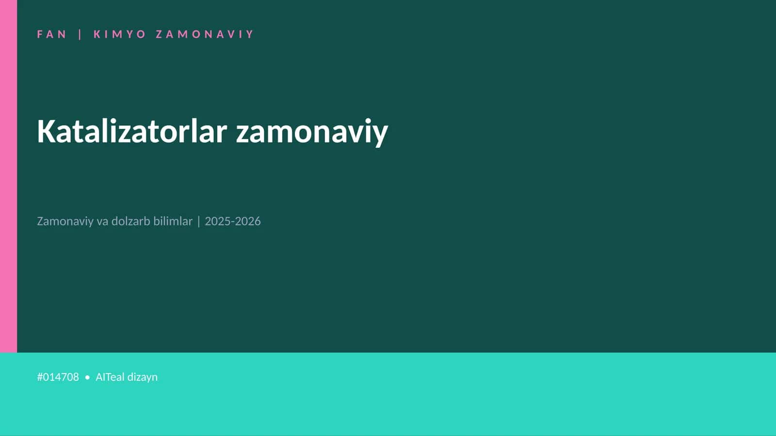 KIMYO ZAMONAVIY