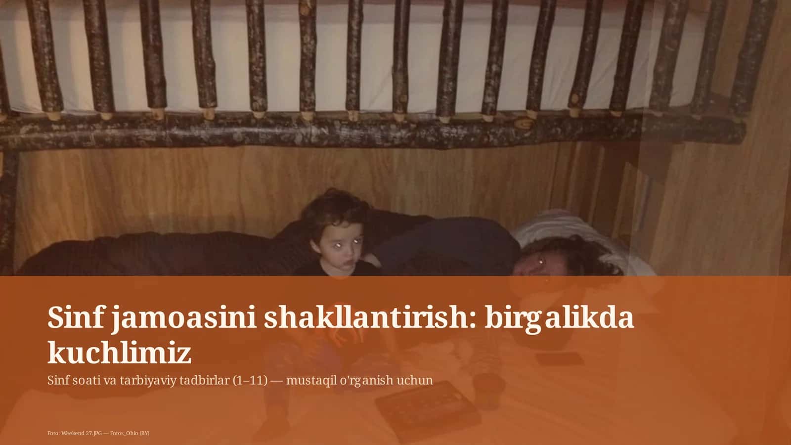 Sinf soati va tarbiyaviy tadbirlar