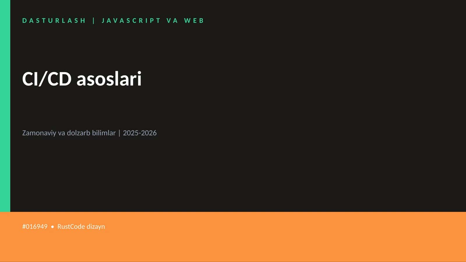 DASTURLASH | JAVASCRIPT VA WEB