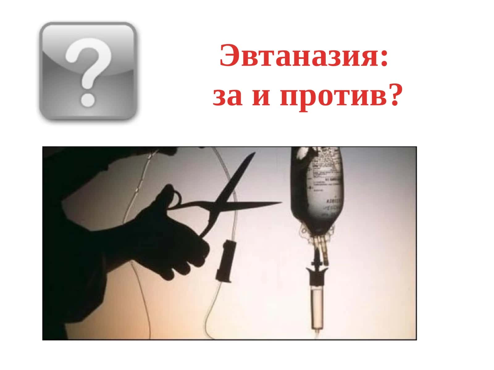 Эвтаназия: за и против?