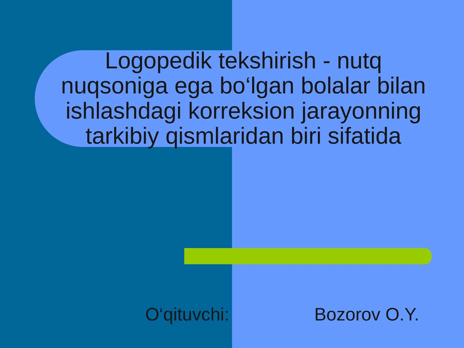 Logopedik tekshirish