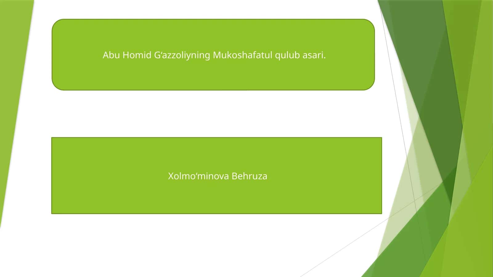 Abu Homid G‘azzoliyning Mukoshafatul qulub asari
